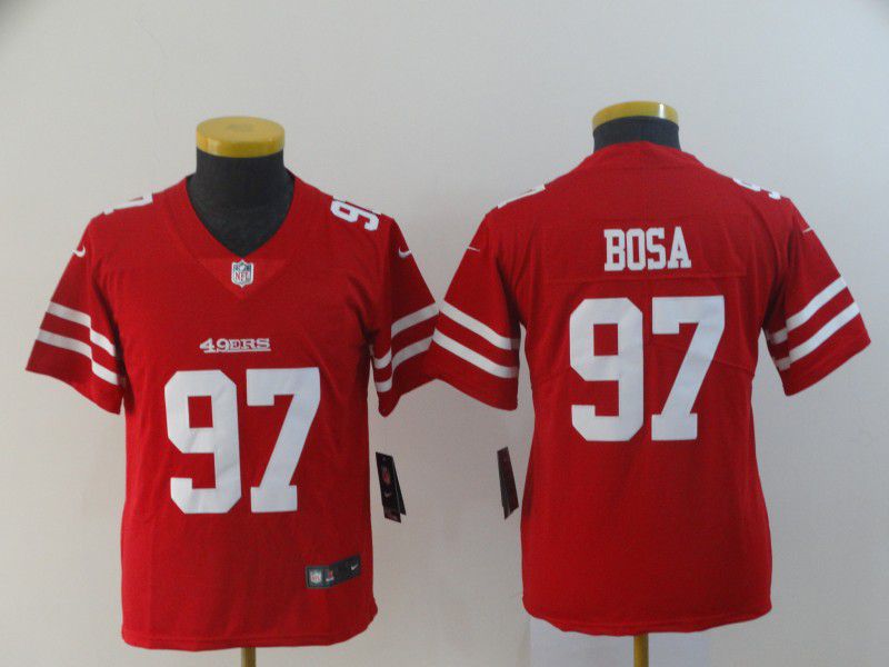 Youth San Francisco 49ers #97 Bosa Red Nike Vapor Untouchable Limited Player NFL Jerseys->youth nfl jersey->Youth Jersey